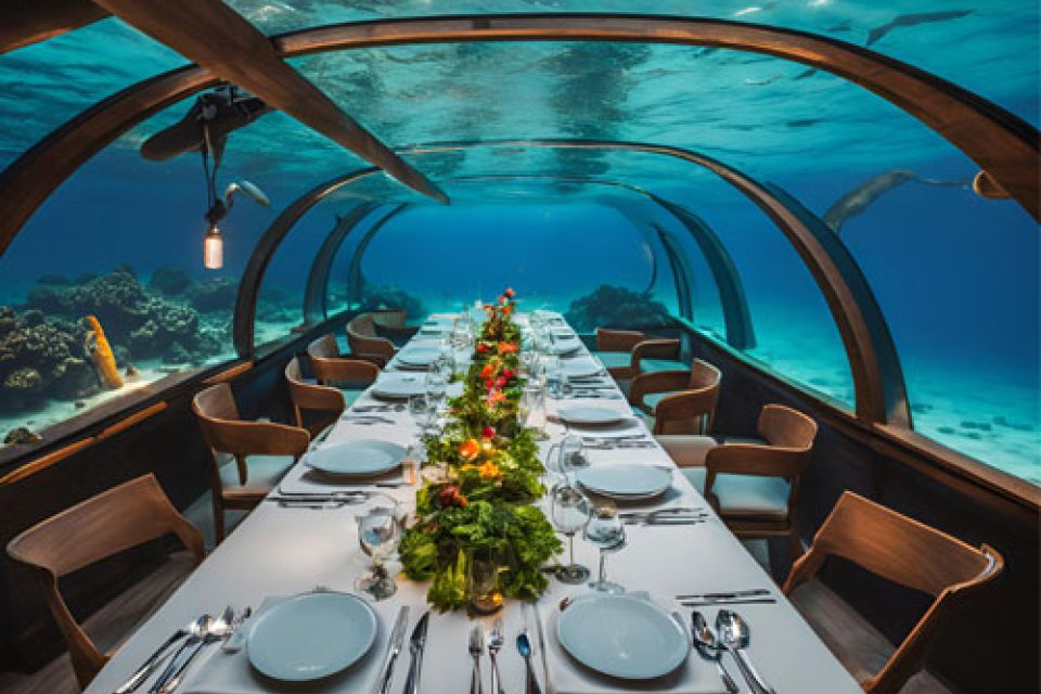 Underwater Dining Experience in the Maldives