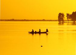 Sailing the Niger River in Mali